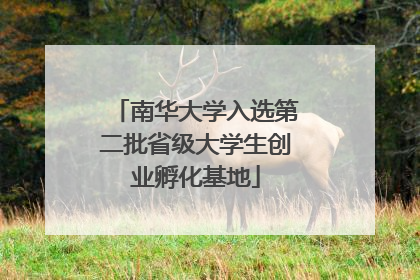 南华大学入选第二批省级大学生创业孵化基地