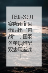 印尼公开赛陈雨菲因伤退出“内战”，国羽各单项唯男双表现差劲