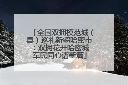 全国双拥模范城（县）巡礼新疆哈密市：双拥花开哈密城 军民同心谱新篇