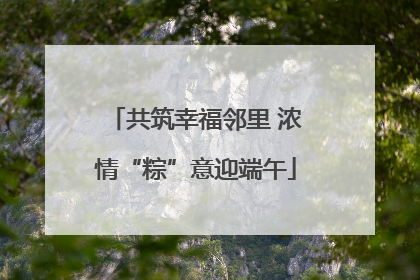 共筑幸福邻里 浓情“粽”意迎端午