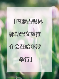内蒙古锡林郭勒盟文旅推介会在哈尔滨举行