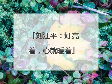 刘江平：灯亮着，心就暖着