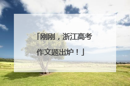 刚刚，浙江高考作文题出炉！