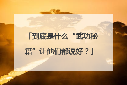 到底是什么“武功秘籍”让他们都说好？