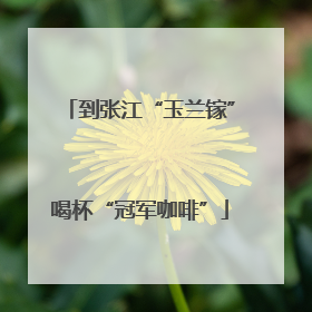 到张江“玉兰镓”喝杯“冠军咖啡”