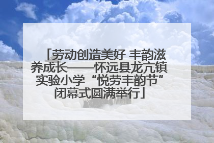 劳动创造美好 丰韵滋养成长——怀远县龙亢镇实验小学“悦劳丰韵节”闭幕式圆满举行