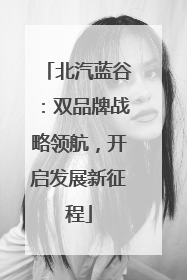北汽蓝谷：双品牌战略领航，开启发展新征程