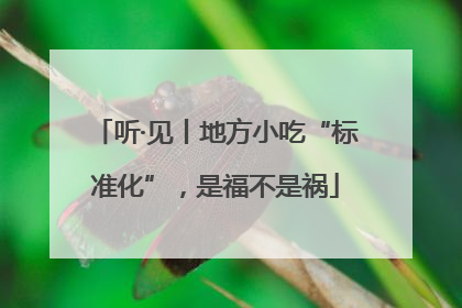 听·见丨地方小吃“标准化”，是福不是祸