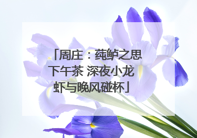 周庄：莼鲈之思下午茶 深夜小龙虾与晚风碰杯