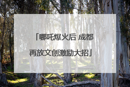 哪吒爆火后 成都再放文创激励大招
