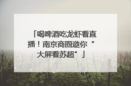 喝啤酒吃龙虾看直播！南京商圈邀你“大屏看苏超”