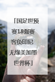 国足世预赛18强赛客负印尼 无缘美加墨世界杯