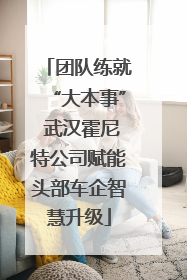 团队练就“大本事” 武汉霍尼特公司赋能头部车企智慧升级