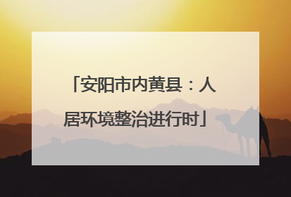安阳市内黄县：人居环境整治进行时