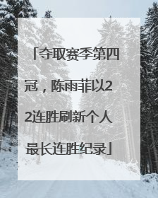 夺取赛季第四冠，陈雨菲以22连胜刷新个人最长连胜纪录