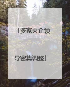 多家央企领导密集调整