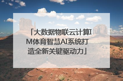 大数据物联云计算IM体育智慧AI系统打造全新关键驱动力