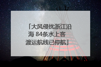 大风侵扰浙江沿海 84条水上客渡运航线已停航