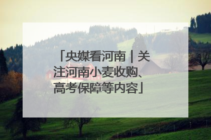央媒看河南｜关注河南小麦收购、高考保障等内容