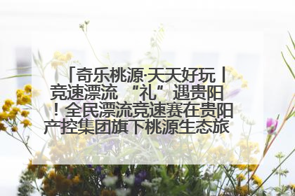 奇乐桃源·天天好玩丨竞速漂流 “礼”遇贵阳！全民漂流竞速赛在贵阳产控集团旗下桃源生态旅游度假区举行