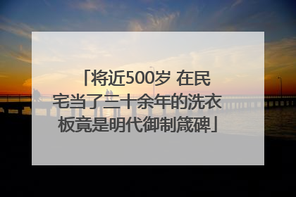 将近500岁 在民宅当了三十余年的洗衣板竟是明代御制箴碑