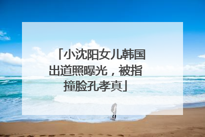 小沈阳女儿韩国出道照曝光，被指撞脸孔孝真