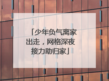少年负气离家出走，网格深夜接力助归家