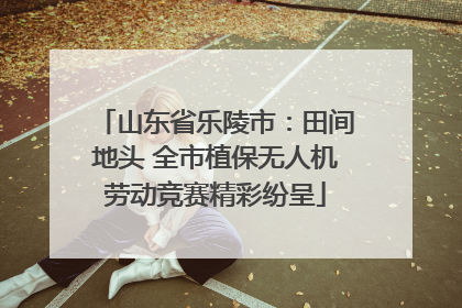 山东省乐陵市：田间地头 全市植保无人机劳动竞赛精彩纷呈