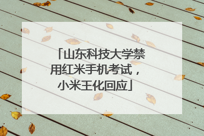 山东科技大学禁用红米手机考试，小米王化回应