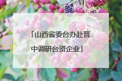 山西省委台办赴晋中调研台资企业