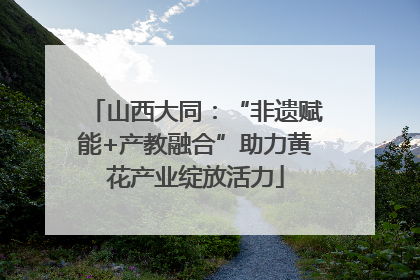山西大同：“非遗赋能+产教融合”助力黄花产业绽放活力