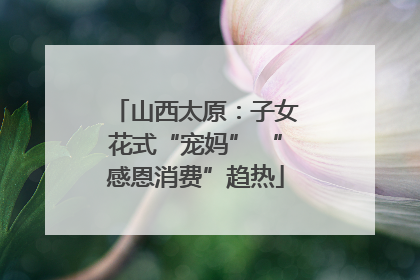 山西太原：子女花式“宠妈” “感恩消费”趋热
