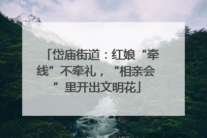 岱庙街道：红娘“牵线”不牵礼，“相亲会”里开出文明花