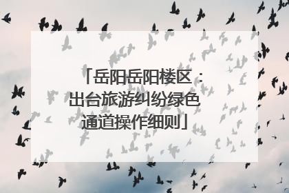 岳阳岳阳楼区：出台旅游纠纷绿色通道操作细则
