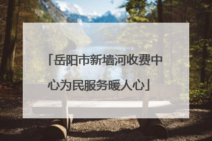 岳阳市新墙河收费中心为民服务暖人心