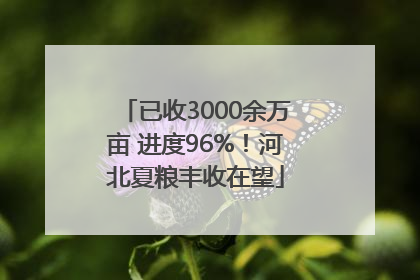 已收3000余万亩 进度96%！河北夏粮丰收在望