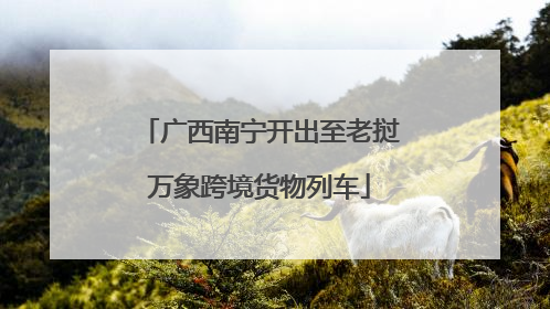 广西南宁开出至老挝万象跨境货物列车