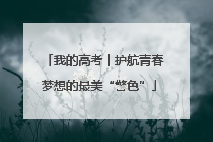 我的高考丨护航青春梦想的最美“警色”