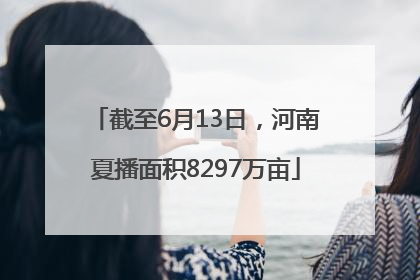 截至6月13日，河南夏播面积8297万亩