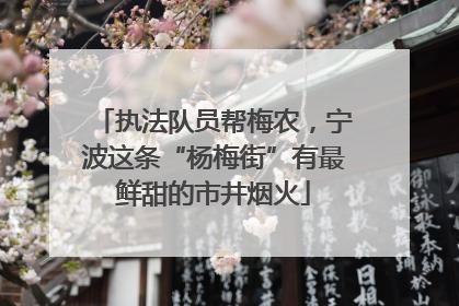 执法队员帮梅农，宁波这条“杨梅街”有最鲜甜的市井烟火