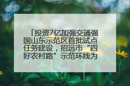 投资7亿加强交通强国山东示范区首批试点任务建设，招远市“四好农村路”示范环线为乡村振兴“开路”