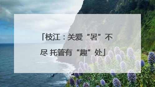 枝江：关爱“暑”不尽 托管有“趣”处