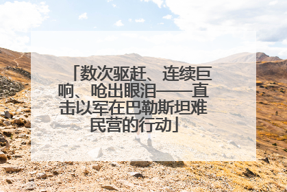数次驱赶、连续巨响、呛出眼泪——直击以军在巴勒斯坦难民营的行动