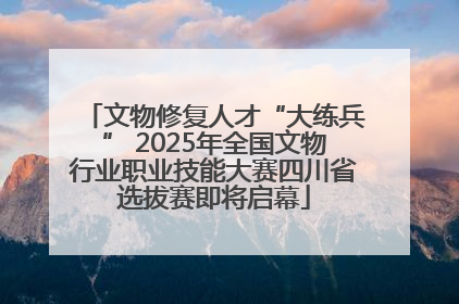 文物修复人才“大练兵” 2025年全国文物行业职业技能大赛四川省选拔赛即将启幕