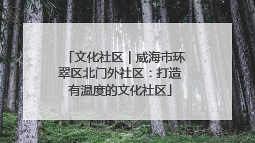文化社区｜威海市环翠区北门外社区：打造有温度的文化社区