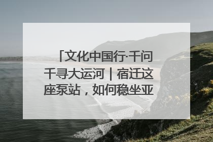 文化中国行·千问千寻大运河｜宿迁这座泵站，如何稳坐亚洲第一宝座？