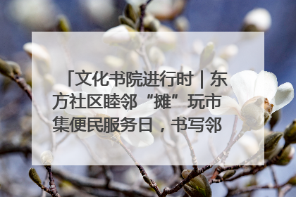 文化书院进行时｜东方社区睦邻“摊”玩市集便民服务日，书写邻里共生新篇章