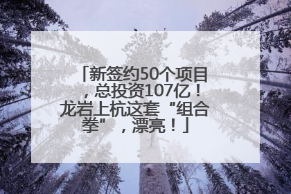 新签约50个项目，总投资107亿！龙岩上杭这套“组合拳”，漂亮！