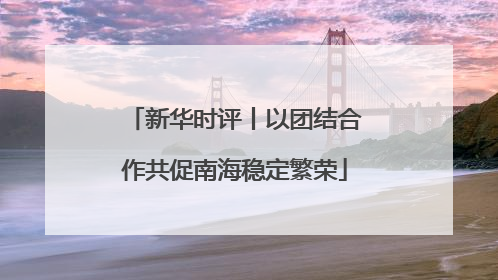 新华时评丨以团结合作共促南海稳定繁荣