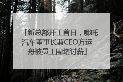 新总部开工首日，哪吒汽车董事长兼CEO方运舟被员工围堵讨薪